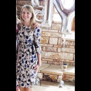 Floral Midi Dress by Top Shop, Size 2